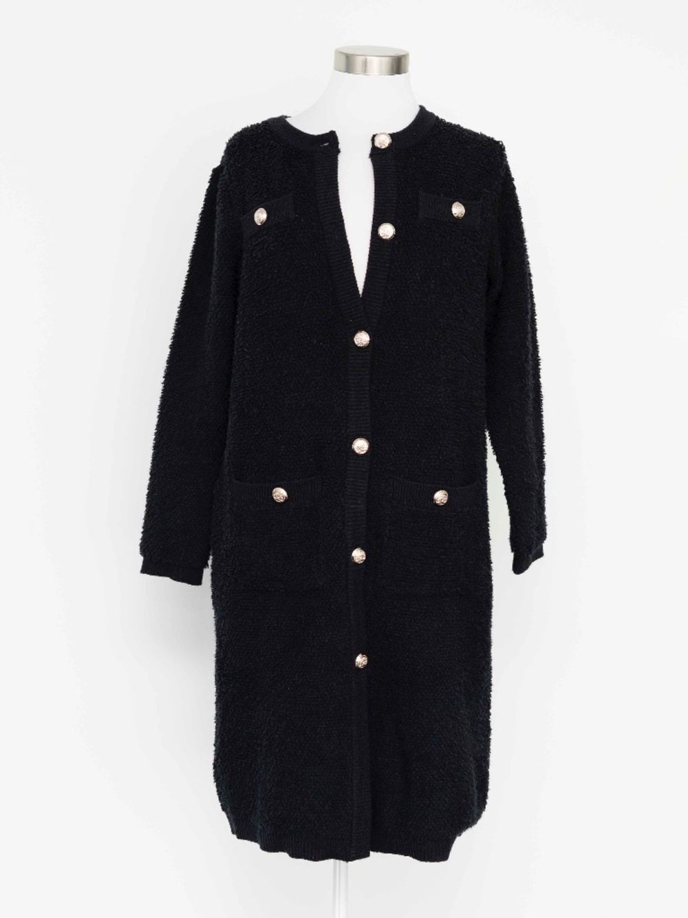 ANNE KLEIN - Long Bouclé Cardigan